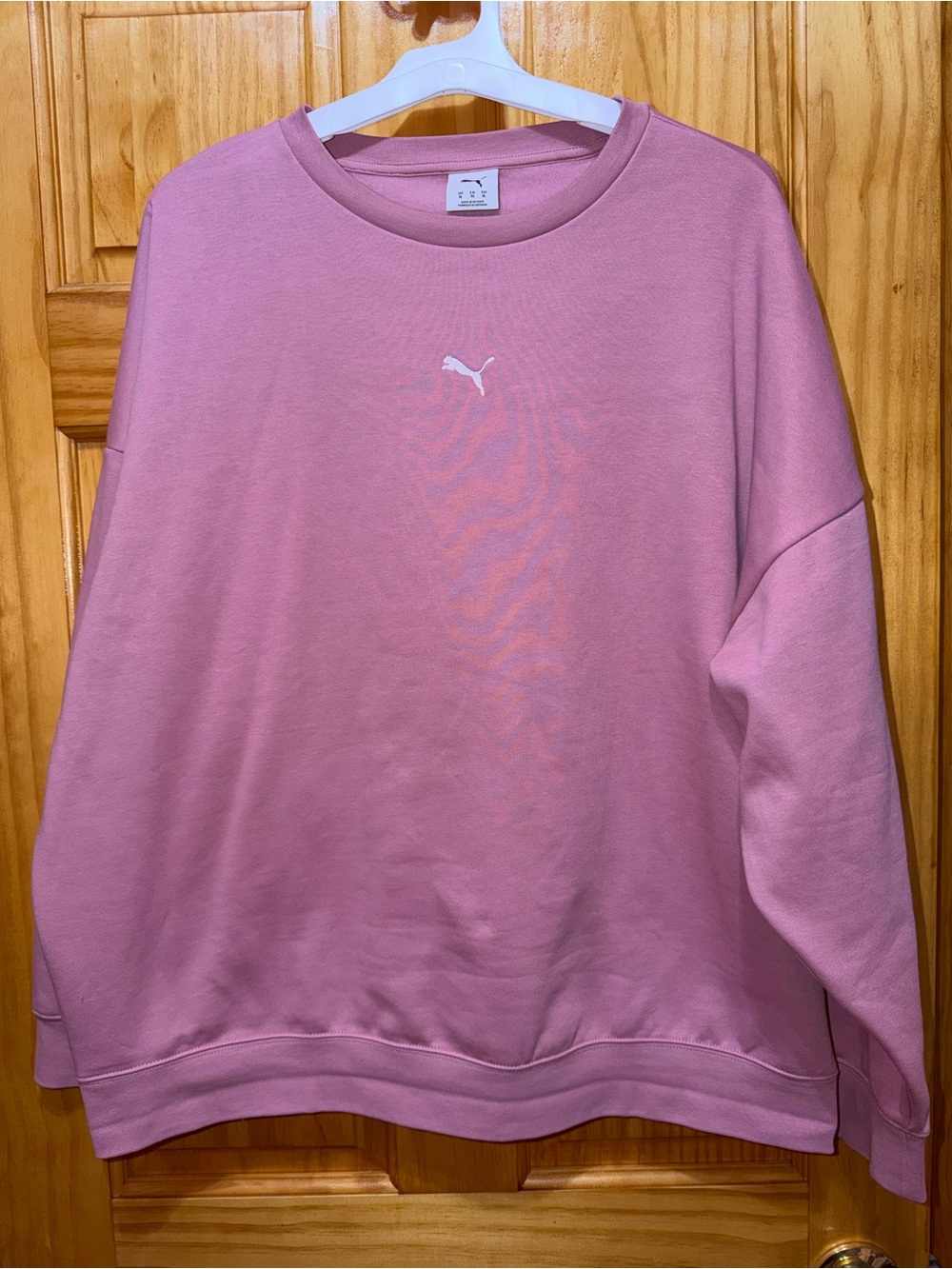 Puma Women's Dusty Pink Crew Neck Sweatshirt